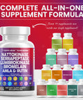 Nattokinase 4000 Fu Serrapeptase 120000 Spu Lumbrokinase Enzyme Supplement With Bromelain Papain Papaya Enzymes Rutin Extract Aml