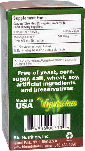Bio Nutrition Inc, Moringa,5,000 Mg, 90 Vcap