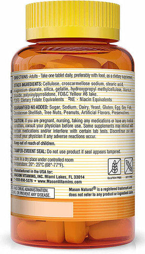 Mason Natural Stress B-Complex with Antioxidants + Zinc - Healthy Energy Metabolism, Improved Immune Health, Dual Action Formula, 60 Tablets