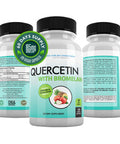Quercetin 800mg w/Bromelain 165mg Per Serving 120 Veggie CapsulesFull 60 Day Supply Vitamin Supplement to Support Cardiovascular Health Bioflavonoids for Cellular Function Gluten Free NonGMO
