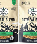 Stoked Oats - Stone Age High Protein, Low Sugar Breakfast - Gluten Free, High Fiber, Non GMO Oatmeal - Perfect for overnight oats (11.3oz)
