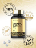 Vanadyl Sulfate 10Mg 180 Tablet Capsules With Chromium Picolinate Vegetarian Non-Gmo Gluten Free Supplement By Carlyle