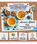 Fermentaholics Usda Organic Loose-Leaf Assam Black Tea - Perfect For Homebrewing Kombucha Hot Tea And Iced Tea - Ou her Premium Taste Aroma And Flavor