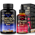 NUTRAHARMONY Organic Vitamin B12 Drops & Cortisol Support Complex Capsules