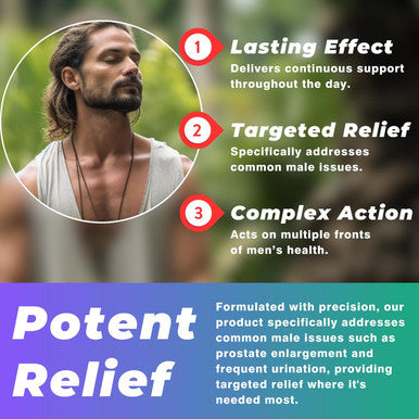 Prostate Support Supplement Formula With Saw Palmetto Extract And Bladder Control Complex - 30 Day Supply