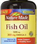 Nature Made Fish Oil 1200 Mg Liquid Softgels Value Size 180 Ct.