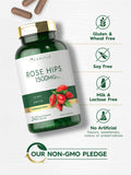 Rose Hips | 1500Mg | 240 Quick Release Capsules | Non-Gmo And Gluten Free Herbal Supplement | By Carlyle