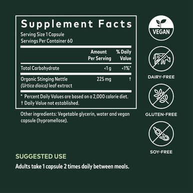 Gaia Herbs Nettle Leaf Liquid -Capsules, 60 Count