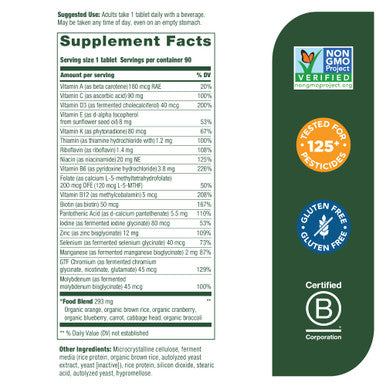MegaFood Men'S 55+ One Daily - Multivitamin For Men With B12 C And D Vitamins And Zinc - Optimal Aging And Muscle And Bone Health - Vegetarian - Made Without 9 Food Allergens - 90 Tabs