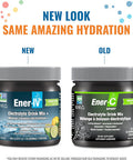 Ener-Iv Electrolyte Hydration & Energy Drink Mix Potassium Zinc & Vitamin C Electrolytes Powder - Muscle Recovery & Immunity Sports Drinks For Women & Men, Low Sugar Non-Gmo - Lemon Lime - 45 Servings