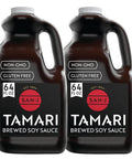 San-J - Gluten Free Tamari Soy Sauce with 28% Less Sodium - Specially Brewed - Made with 100% Soy - 20 oz. Bottle