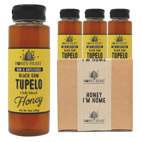 HONEY FEAST New Zealand Manuka Infused Honey with Propolis 12oz - Raw Manuka Honey, Patent Pending Formula, MGO182 Rating, Manuka Honey New Zealand