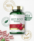 Carlyle Beet Root Capsules | 8000 mg | 120 Count | Non-GMO and Gluten Supplement