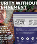 Sea Salt Superstore Coarse Sea Salt for Grinder Refill Coarse Grain her Salt Non-Iodized Coarse Salt for Cooking Mineral-Rich Unrefined Baja Salt 14 oz Bag