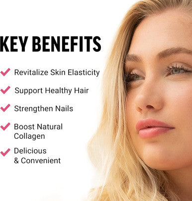 Force Factor Collagen Boosting Superfoods with Biotin Hyaluronic Acid Bamboo and Hair Skin and Nails Vitamins Nail Strengthener and Skin Supplement Tropical Fruit Flavor 60 Soft Chews
