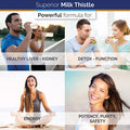 Superior Labs Milk Thistle NonGMO 80 Silymarin Flavonoids Powerful Formula for Healthy Liver Kidney Detox and Function Energy 250mg 41 Extract Yielding 1000mg 120 Vegetable Caps