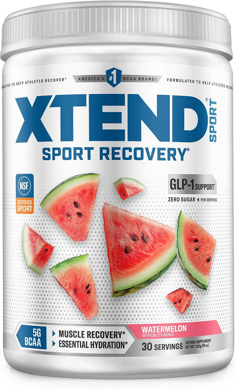 XTEND Sport BCAA Powder Blue Raspberry Ice - Electrolyte Powder for Recovery & Hydration with Amino Acids - 30 Servings