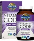 Garden Of Life Zinc Supplements 30Mg High Potency Raw Zinc And Vitamin C Multimineral Supplement Vitamin Code Vitamins Trace Minerals & Probiotics For Skin Health & Immune Support 60 Vegan Capsules