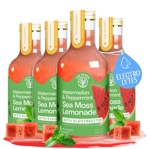 Mango Pink Pepper Sea Moss Electrolyte Lemonade Ã¢â‚¬â€œ Exotic Spiced Hydration Drink Ã¢â‚¬â€œ No Added Sugar with Sea Moss & Electrolytes Ã¢â‚¬â€œ 4 x 12 fl oz Bottles Ã¢â‚¬â€œ Made in USA