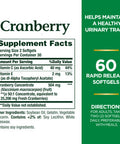 Nature's Bounty Cranberry Dietary Supplement Supports Urinary Tract And Immune Health Softgels 25 200 Mg 60 Ct