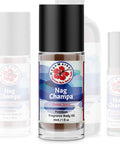 WagsMarket - Nag Champa Perfume Oil, from 0.33oz Roll On to 4oz Glass Bottle (1oz Roll-On)