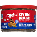 Fisher Oven Roasted Never Fried Mixed Nuts with Peanuts, 24 Ounces | Pack Of 1, Peanuts, Almonds, Cashews, Pistachios, Pecans, Trail Mix, Healthy Snacks For Adults, Made With Sea Salt