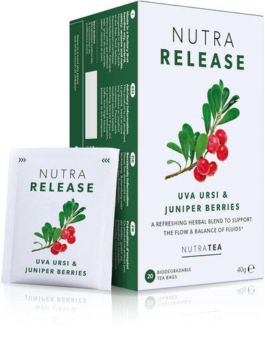 Nutra Tea NUTRARELEASE - Kidney Tea | Bloated Stomach Tea Includes Uva Ursi Dandelion & Nettle - Assist With Water Retention & Digestion - 20 Enveloped Tea Bags - by - Herbal Tea