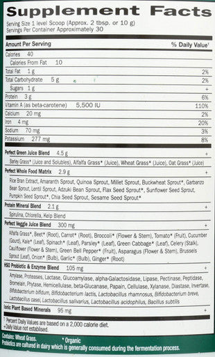 Garden of Life Perfect Food Original Super Green Formula Powder