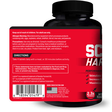 Score! Hardcore Nitric Oxide Booster Supplement for Men with L-Citrulline, Yohimbe, Black Maca, and B Vitamins to Boost Nitric Oxide, Increase Stamina, and Maximize Physical Performance, 120 Tablets