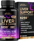 NUTRAHARMONY Liver Cleanse Detox & Repair | Renew & Support Supplement - 19 In 1 W/ Milk Thistle 6250 Mg | Dandelion | Artichoke Extract | Beet Root | Chanca Piedra - 80% Silymarin - Made In Usa, Vegan 60 Capsules