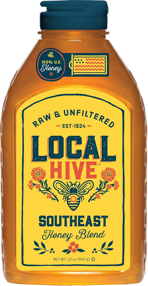 Local Hive Clover Raw & Unfiltered ÃƒÂ¢Ã¢â€šÂ¬Ã¢â‚¬Å“ 16 oz | 100% Pure U.S. Honey | Natural Sweetener Sourced from American Bees & Beekeepers | Premium Clover Flavor | Ideal for Tea, Baking & Cooking