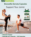 Boswellia Serrata Herbal Extract Capsules | 1200 MG/Capsule (120 Capsules) | Joint Support Supplement* | Promotes Mobility & Flexibility* | Ayurvedic Herb: Indian Olibanum/Frankincense | TNVitamins
