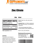 BulkSupplements Zinc Citrate Powder - Zinc Supplements - Pure Zinc - Elemental Zinc - Zinc Mineral Supplements - Zinc Supplement - Zinc Pure - Pure Zinc Supplements (250 Grams - 8.8 oz)