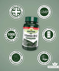 Natures Aid Vitamin B12 1000 g Supplement 180 Tablets | High Strength Methylcobalamin Supports Energy & Reduces Tiredness Vegan Vegetarian Gluten-Free