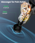 Ayura Massage Gun Deep Tissue, Percussion Muscle Massage Gun With 9 Heads 30-Speed Levels, Portable Handheld Massager Gun For Back Whole Body, Gifts For Athletes Men Women (Black)