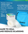 Clear Extra-Long Silicone Gel Scar Tape- Reusable Scar Healing After Surgery Must Have Strips Surgical Scars, C-Section Tummy Tuck Recovery, Face Neck Scar Treatment