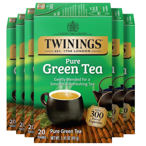 Twinings Lemon & Ginger, Caffeine-Free Herbal Tea Bags, 100 CT Box (1 Pack) | Spicy & Tangy, Ginger, Lemon Peel, Lemongrass, Blackberry Leaves, Soothe Digestion, 100 Foil Lined Individually Wrapped Bags