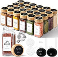 Lifewit Under Cabinet Spice Rack, Seasoning Organizer with 7 Spice Jars | Under Shelf Spice Organizer with Silicone Funnel & Lables, Space Saving Seasoning Storage Solution for Kitchen, Cabinet, Grey