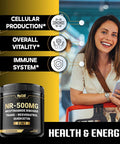3In1 Nad+ Supplement With Nicotinamide Riboside, Resveratrol, Quercetin - Cellular Energy & Repair, Healthy Aging, Overall Vitality - 90 Count - 90 Days Supply