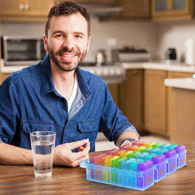 Monthly Pill Organizer, Pill Box, Medicine Organizer, 4 Weekly Pill Organizer, Pill Container, Vitamin Organizer, Travel Pill Container, Medication Organizer Pill Holder, Large Pill Organizer