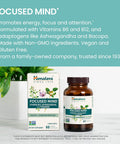 Himalaya Focused Mind With Ashwagandha, Bacopa & L-Theanine For Focus, Energy And Attention, 60 Capsules, 1 Month Supply, Vegan, Gluten Free