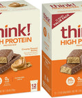 think! Protein Bars, High Protein Snacks, Gluten Free, Kosher Friendly,Variety Pack, Nutrition Bars, 2.1 Oz per Bar, 12 Count (Packaging May Vary)