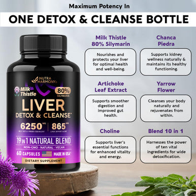 NUTRAHARMONY Liver Support Detox Blend & Vitamin D3 Drops