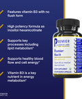 Premier Research Labs Niacin - Contains Vitamin B3 As Inositol Hexanicotinate - Supports Healthy Cardiovascular Function & Blood