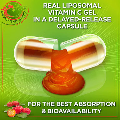 Liposomal Vitamin C Liquid Gel 1100Mg Organic Acerola Cherries Sunflower Lecithin High Potency Vitamin C Gel Drcaps For Enhanced Absorption Bioavailability 2 Month Supply Nongmo
