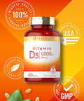 Carlyle Vitamin D3 1000 Iu | 400 Softgels | Non-Gmo And Gluten Free Formula | 25 Mcg
