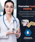 Medpride Easy-Tear Silicone Gel Tape Roll-1.5 Inch X 1.6 Yards- Medical Grade Wound Dressing, Sticky Bandage, Water + Shower-Proof- Latex-Free, Adhesive, Soft + Flexible, Pain-Removal + Switching