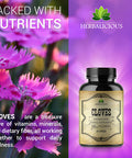 HERBALICIOUS Cloves Capsules - Natural Dietary Supplement - Rich In Vitamins, Minerals, Manganese, Fiber - May Help Strengthen Bones, Promote Digestive Function, Antioxidant Support - 100 Caps