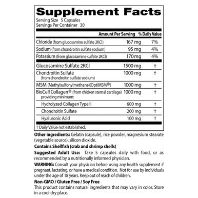 Doctor's Best Glucosamine Chondroitin MSM + Hyaluronic Acid 150 Capsules