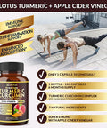 7 in 1 Premium Turmeric Curcumin + Apple Cinder Vinegar Capsules, Equivalent to 5010mg, 6 Month Supply with Ashwagandha, Ginger, Garlic Bulb, 95% Standardized Curcuminoids, Joint & Absorption Support